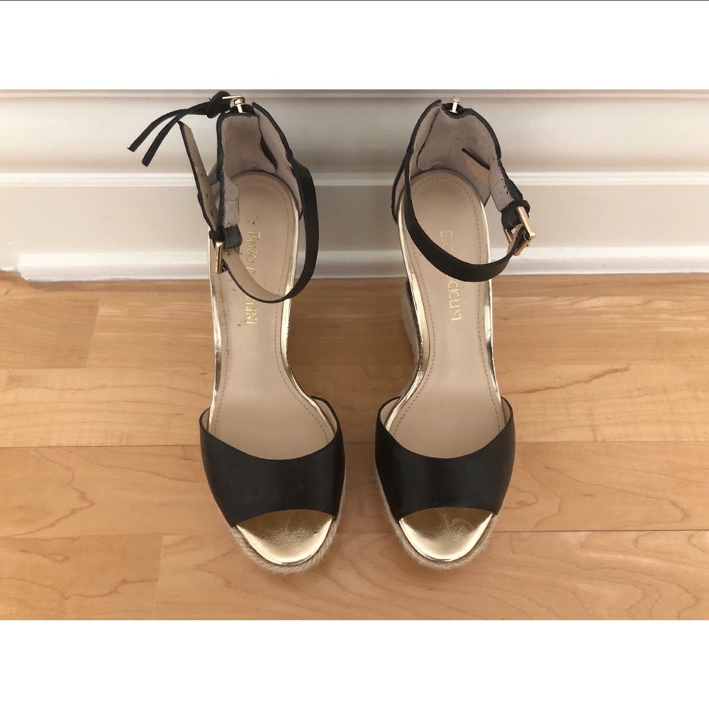 Enzo Angioni wedge platform heel with strap - SZ 6